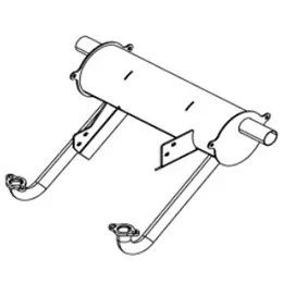 Muffler, Kaw, 801 & 850 Horz High Mount Time-Limited