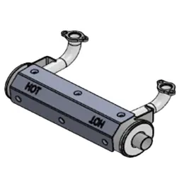Muffler, Kawasaki 726Cc Horz Low Mount Best Choice