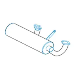 Best Seller Muffler, Split Can 17Hp Kai, Incl Gaskets