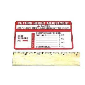 Decal Cutting Height Clearance
