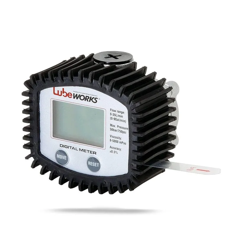 Limited Offer Lubeworks Digital Oil Flow Meter - 1/2" NPT Inlet, +/- 0.5% Accuracy