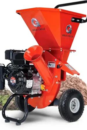Price Drop GreatCircleUSA 3-in-1 Wood Chipper - 7HP Engine, 3" Max Branch Capacity