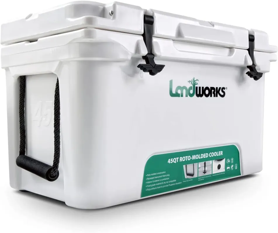 Landworks Rotomolded Ice Cooler (Upgraded) - 11 Gal, Built-In Bottle Openers, 3-5 Day Ice Retention Final Sale