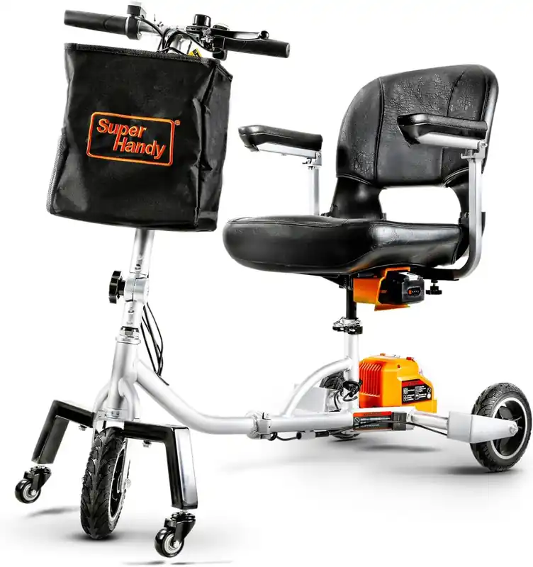 Factory Price Pre-Owned SuperHandy Passport Plus Mobility Scooter - 48V 2Ah Battery System, Foldable Aluminum Frame, 11 Mile Range
