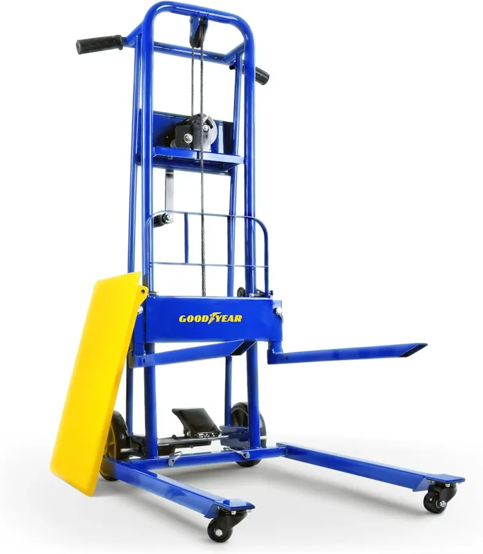Place Order Goodyear 330 Lbs Material Lift & Stacker - Manual Winch, Max Lift 40" Inches