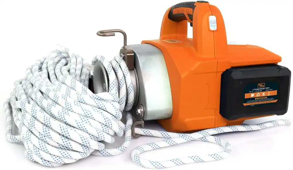 Pre-Owned SuperHandy Electric Capstan Winch - 48V 2Ah Li-Ion Battery, Up to 2000lbs Pulling Force Save Now