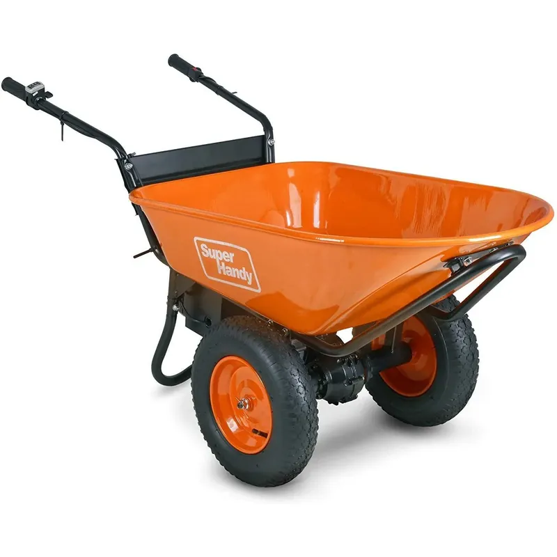 Big Sale Pre-Owned SuperHandy Electric Wheelbarrow - 48V 2Ah Li-Ion Battery, 330lb Load Capacity, 4 Cu. Ft Tub