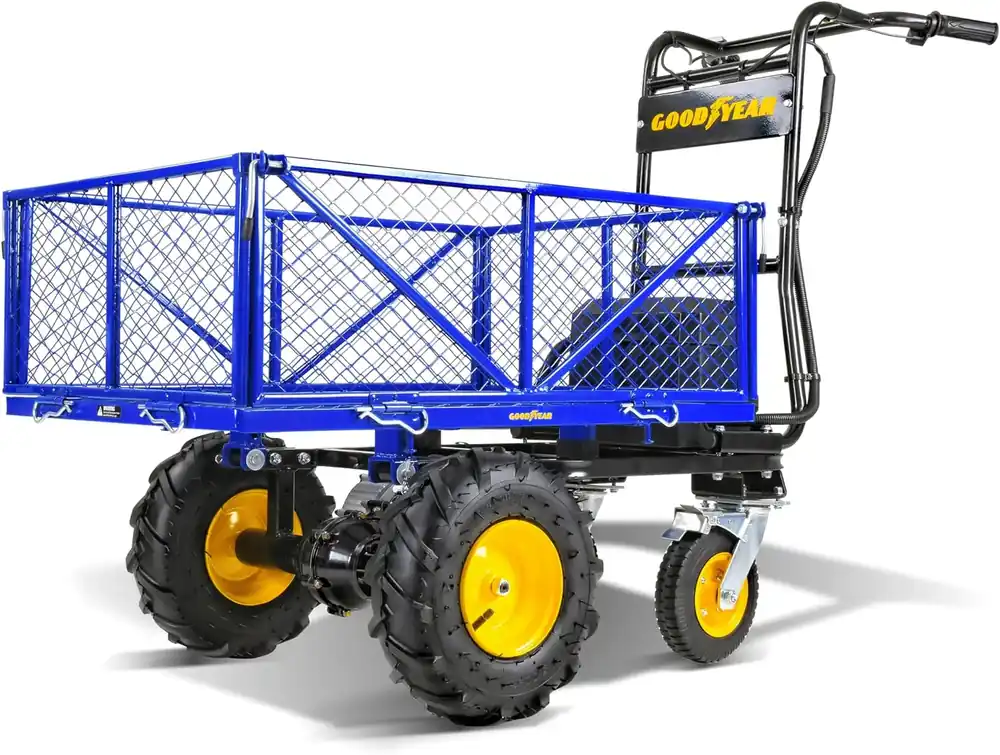 Pre-Owned Goodyear Electric Utility Wagon - 48V Li-Ion Powered with 660lbs Load & 1000lbs+ Hauling Capacity for Farm & Garden Place Order