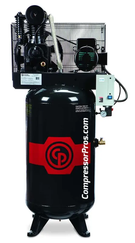 Luxury Chicago Pneumatic RCP-C583V 5 HP 230 Volt Three Phase Two Stage Cast Iron 80 Gallon Full Featured Air Compressor