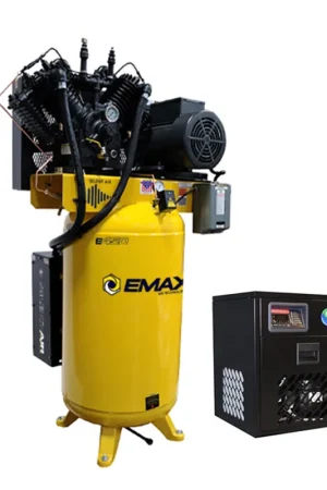EMAX Silent Air ESP07V080V1PK 7.5 HP Single Phase Air Compressor with Silencer and Dryer Trusted Brand