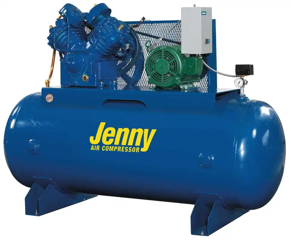 Jenny U75B-120V 7.5 HP SIngle Phase 120 Gallon Air Compressor (Horizontal Shown) Direct From Factory