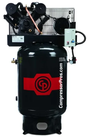 Authentic Chicago Pneumatic RCP-C10123V 10 HP 230 Volt Three Phase Two Stage Cast Iron 120 Gallon Full Featured Air Compressor