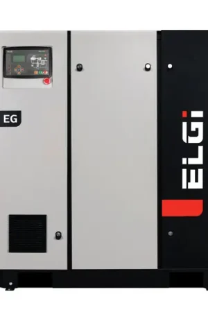 Holiday Sale Elgi EG18-125 25HP 208/230/460 Volt Three Phase Base Mount Rotary Screw Air Compressor - 125 psi