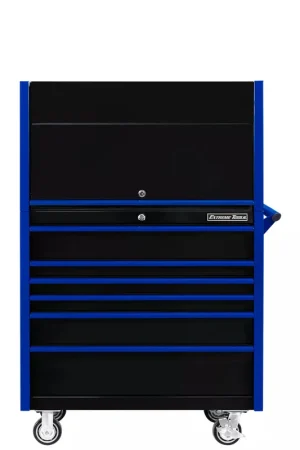Cheap Extreme Tools DX4107HRKU 41" Power Workstation and Roller Cabinet Combo - Black with Blue Pulls
