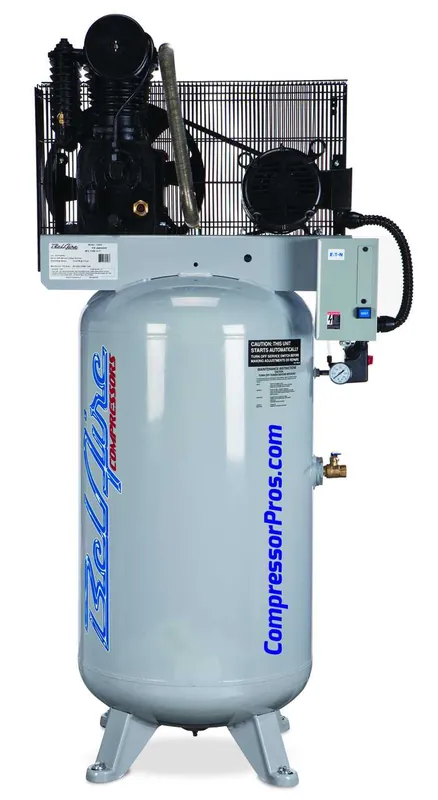 BelAire 438VLE 7.5 HP 230 Volt Three Phase Two Stage Cast Iron 80 Gallon Full Featured Air Compressor Price Cut