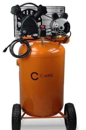 C-Aire P016V030-1115 1.6 HP 115 Volt 30 Gallon Vertical Portable Air Compressor Luxury