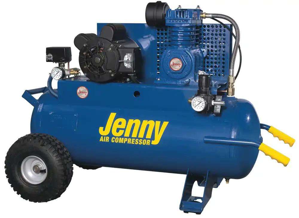 Jenny K2A-17P-230/1-DCSFK 2 HP 230 Volt Single Stage 17 Gallon Portable Air Compressor with Dual Control Big Sale