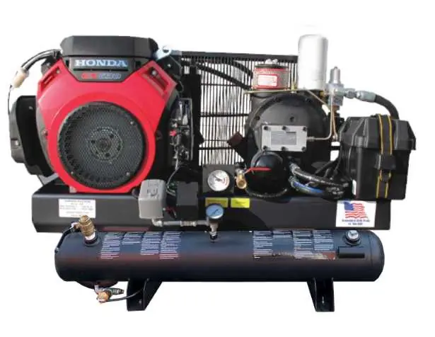 Industrial Gold R18GEH13 18 HP Honda Powered Portable Rotary Screw Air Compressor Clearance