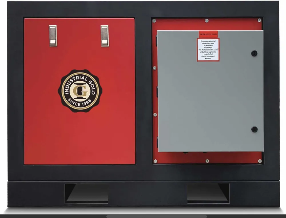 Industrial Gold R203ENC6 20 HP 208/230/460 Volt 3 Phase Base Mount Rotary Screw Air Compressor Hassle-Free Returns