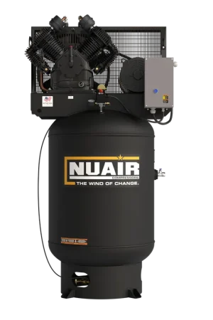 Hassle-Free Returns NUAIR K61-120G V 10HP 3/230 - 10 HP 230 Volt Three Phase Two Stage 120 Gallon Vertical Air Compressor