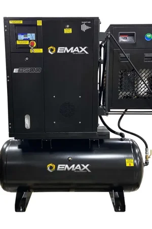 EMAX ERIK050001 5 HP Single Phase Rotary Screw Air Compressor with Dryer Low Price
