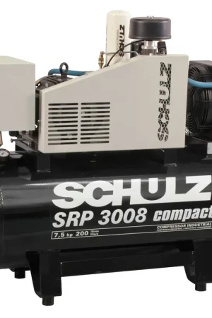 Schulz SRP 3008 Compact-3 7.5 HP 460 Volt Three Phase Open Rotary Screw Compressor Brand New