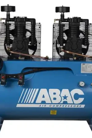 ABAC AB7-23102D 2 x 7.5 HP 230 Volt Three Phase Two Stage 37 CFM 120 Gallon Duplex Air Compressor Professional Grade