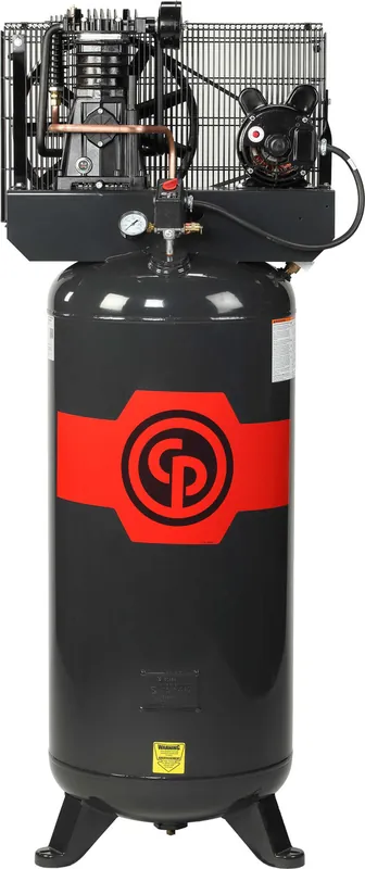 Must Have Chicago Pneumatic RCP-4918VNS 5 HP 230 Volt Single Phase Two Stage 80 Gallon Vertical Air Compressor