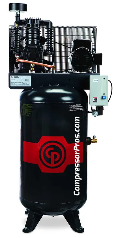Chicago Pneumatic RCP-7581V 7.5 HP 230 Volt Single Phase Two Stage 80 Gallon Full Featured Air Compressor Fast Shipping