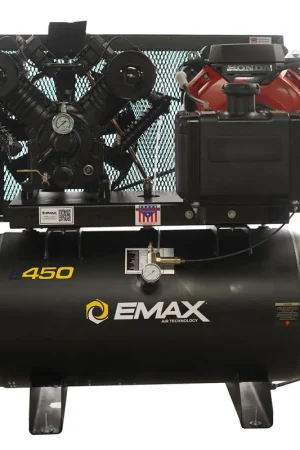 EMAX EGES1830ST 18 HP Honda Gasoline Driven Two Stage 30 Gallon Air Compressor While Supplies Last