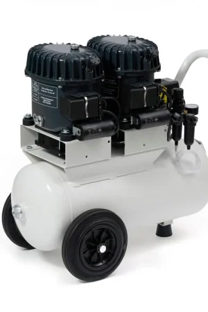 Top Rated Sil-Air 100-24 2 x 1/2 HP 4.5 CFM 6 Gallon Portable Silent Air Compressor by Silentaire Technologies