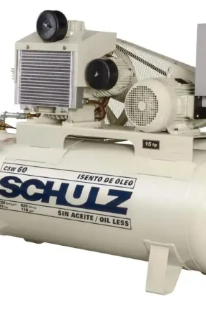 Latest Schulz 15120HW60-3 15 HP Oil Free Air Compressor