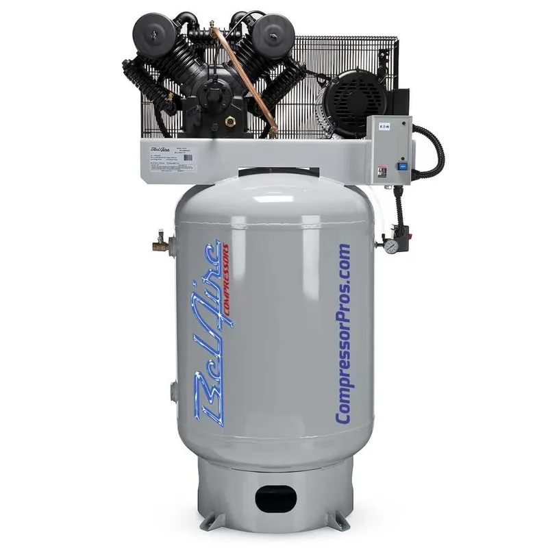 Get Yours BelAire 6312V 10 HP 230 Volt Three Phase Two Stage Cast Iron 120 Gallon Vertical Air Compressor