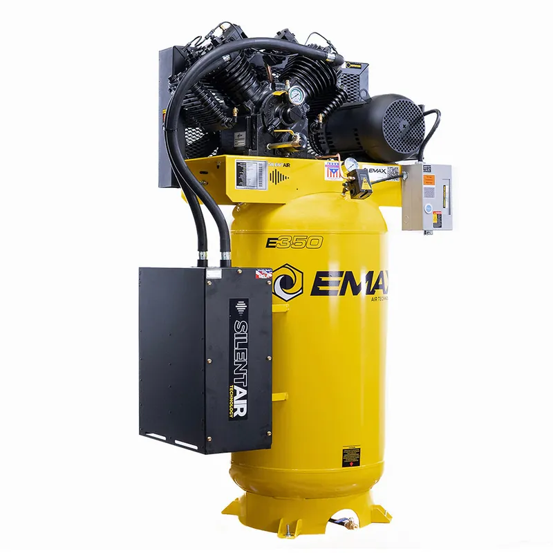 Best Price Emax ES07V080V1 Industrial 7.5hp 2 Stage 1 Phase 80 Gallon Vertical Silent Air System