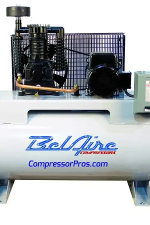 Fan Favorite BelAire 318HE 5 HP 230 Volt Single Phase Two Stage 80 Gallon Full Featured Horizontal Air Compressor