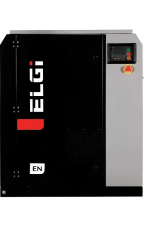 Elgi EN07-125 10 HP 208/230/460 Volt Three Phase Rotary Screw Air Compressor Compressor Base Mount - 125 psi Crafted