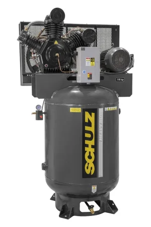 Final Sale Schulz 15120VW60X-3 15 HP 208-230 Volt 3 Phase 60 CFM 120 Gallon Vertical Air Compressor