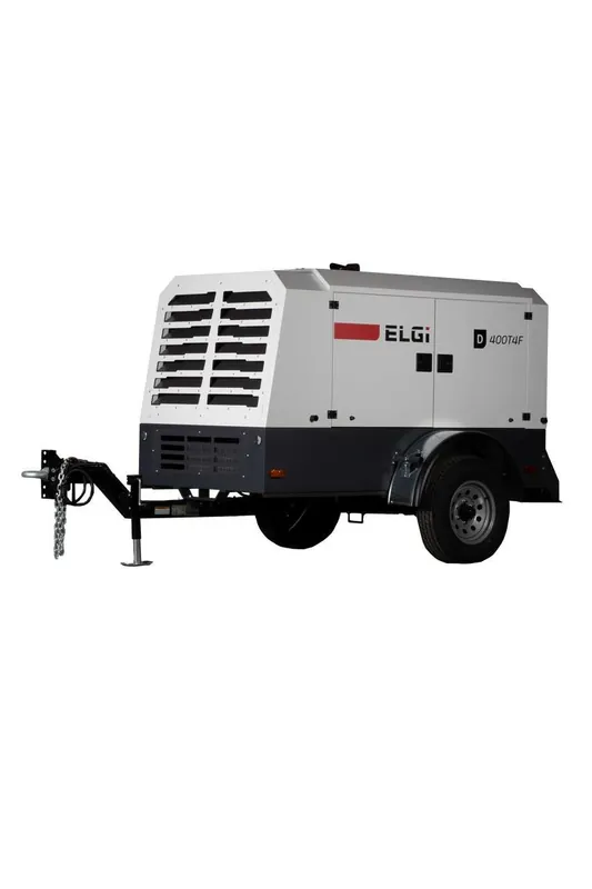 Elgi D400T4F 375 CFM Portable Rotary Screw Air Compressor - Tow Behind Budget