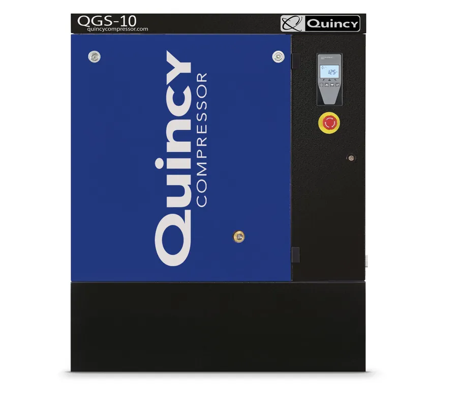 Free Returns Quincy QGS 10 BM-3 10 HP 230/460 Volt Three Phase Base Mount Air Compressor