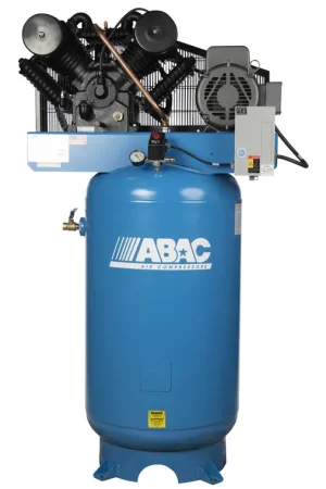 ABAC ABC7-2180V2P 7.5 HP, 230 Volt Single Phase, Two Stage Air Compressor with Auto Drain, Vibration Pads and Low Oil Switch Hassle-Free Returns