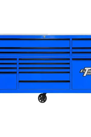 Best Price Extreme Tools Extreme Workstation RXQ843016RCBLBK 84" 16 Drawer Roller Cabinet