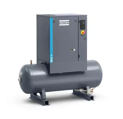 Atlas Copco G4-145T AP 230/1, 53 Gallon 5.5 HP Single Phase Tank Mounted Rotary Screw Air Compressor New Arrival