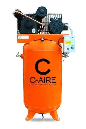 Price Drop C-Aire A050V080-1230FP 5HP Single Phase Two Stage 80 Gallon Full Featured Air Compressor