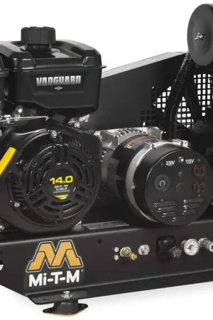 Genuine Mi-T-M AG2-SV14-BE 14 HP Briggs Vanguard Engine Powered Base Mount Air Compressor/Generator Combo Electric Start