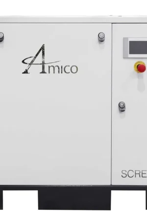 Authentic AMICO IE-RSL-20-463-FS 20 HP 3 Phase Base Mount Rotary Screw Air Compressor