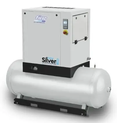 Affordable fiac NS 15/500 Silver Series 15 HP 208/240 Volt 3 Phase Tank Mount Rotary Screw Air Compressor