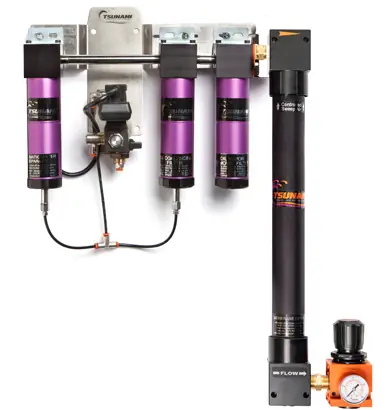 Top Rated Tsunami Precision Equipment 21999-0524 20 CFM 3-Stage Membrane Filter/Dryer System