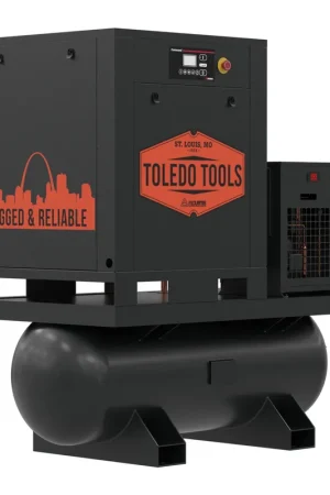 Toledo Tools TT10UP 10 HP 230 Volt Three Phase Rotary Screw Ultrapack Air Compressor New Release