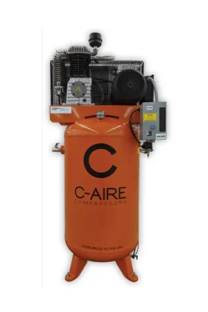 New Arrival C-Aire K075V080-4360FP 7.5 HP 460 Volt Three Phase Two Stage 80 Gallon Full Featured Air Compressor