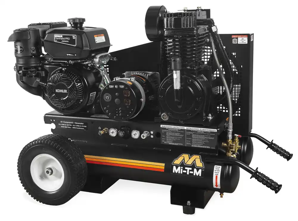 Place Order Mi-T-M AG2-PK14-08M1 14 HP Kohler Air Compressor/Generator Combo